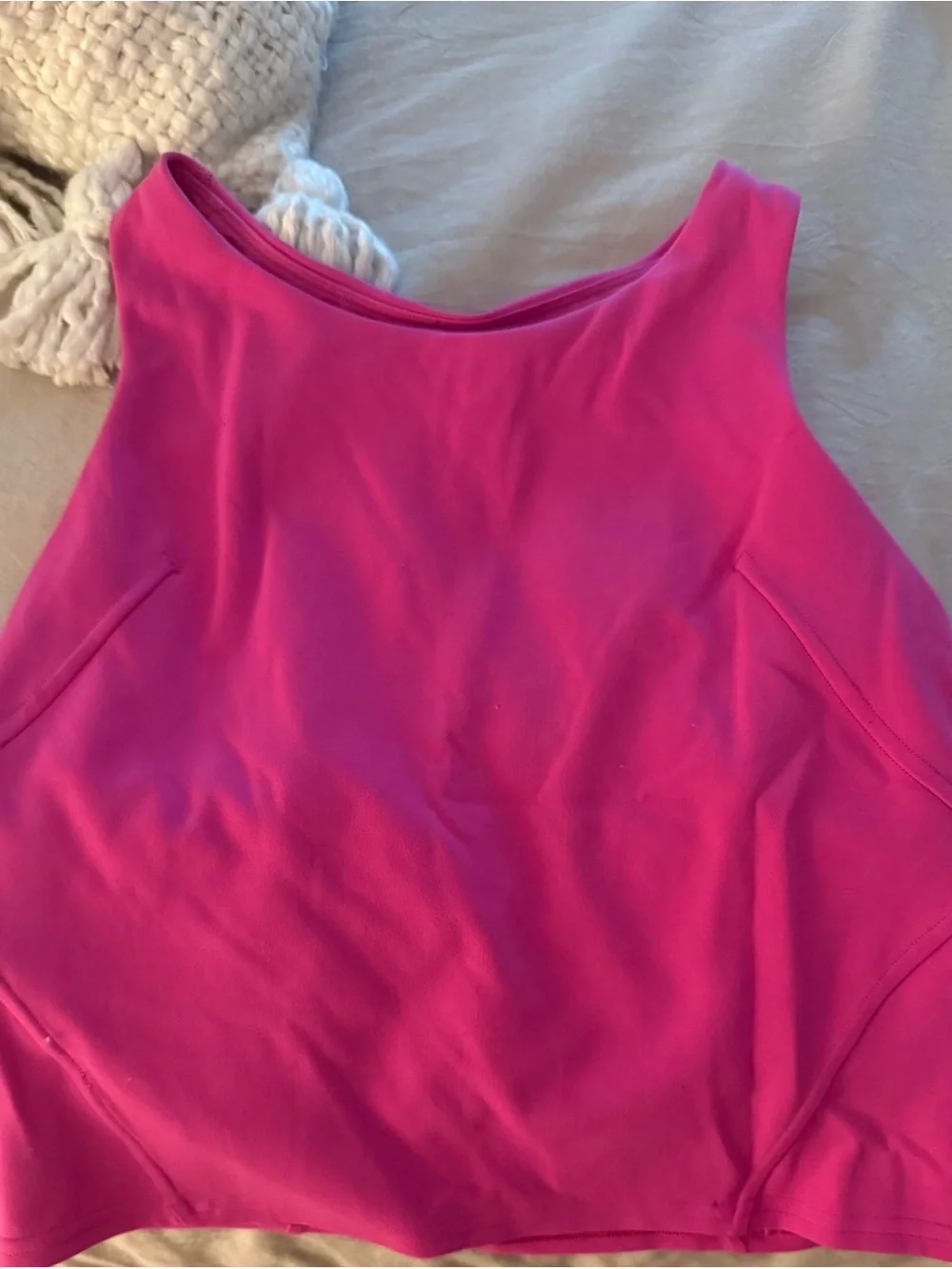 lululemon athletica Hot Pink Cropped Tank Top